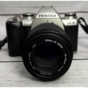 Pentax ZX-M 35mm SLR Film Camera with Sigma UC Zoom 70-210mm f4-5.6 Lens